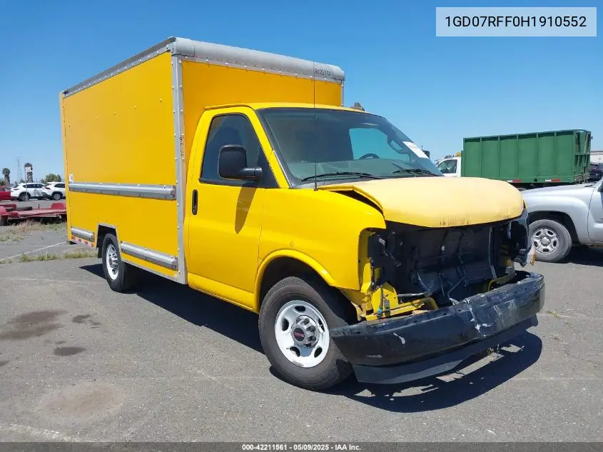 2017 GMC Savana Cutaway Work Van VIN: 1GD07RFF0H1910552 Lot: 42211561