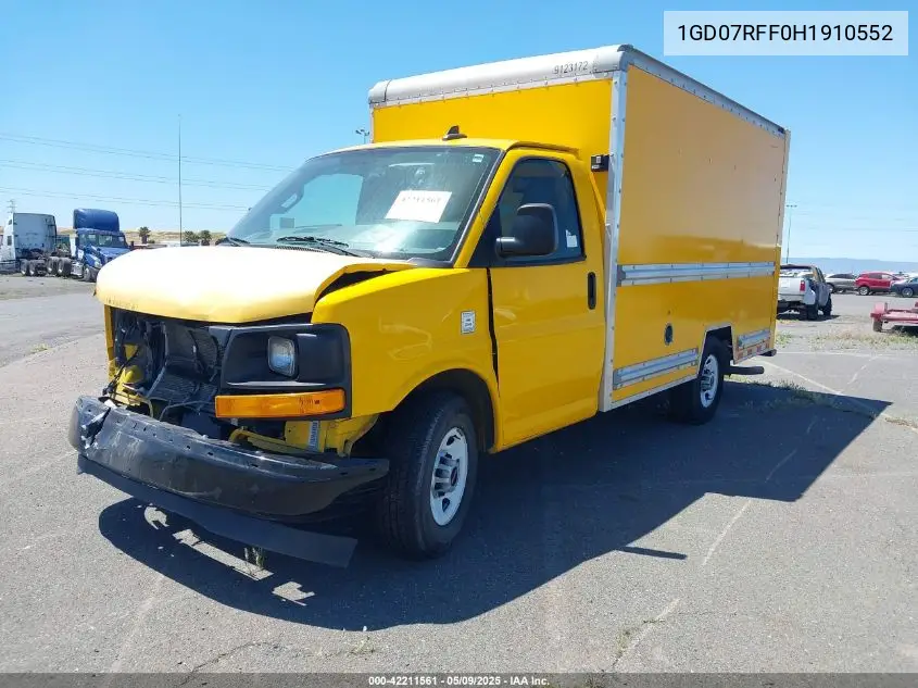 2017 GMC Savana Cutaway Work Van VIN: 1GD07RFF0H1910552 Lot: 42211561