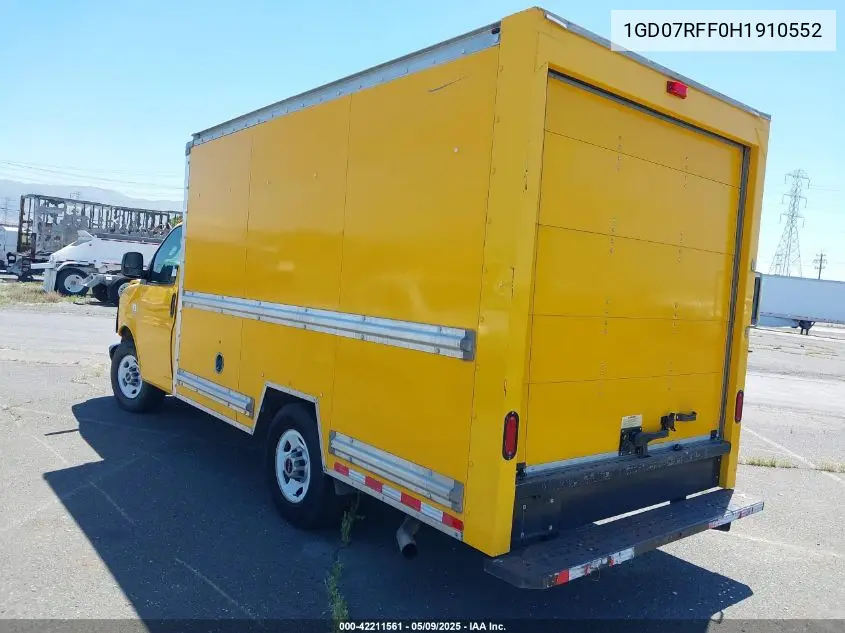 2017 GMC Savana Cutaway Work Van VIN: 1GD07RFF0H1910552 Lot: 42211561