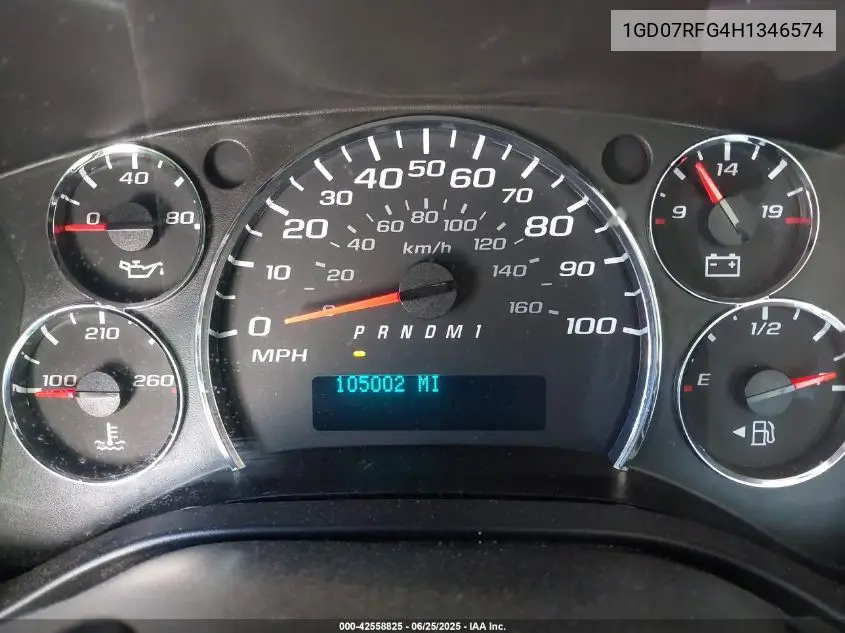 2017 GMC Savana Cutaway Work Van VIN: 1GD07RFG4H1346574 Lot: 42558825