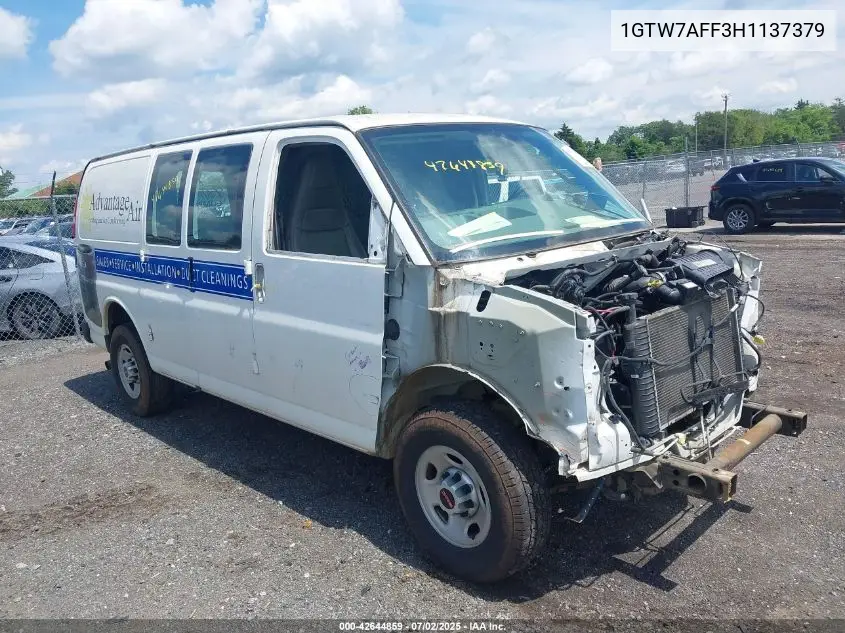 2017 GMC Savana 2500 Work Van VIN: 1GTW7AFF3H1137379 Lot: 42644859
