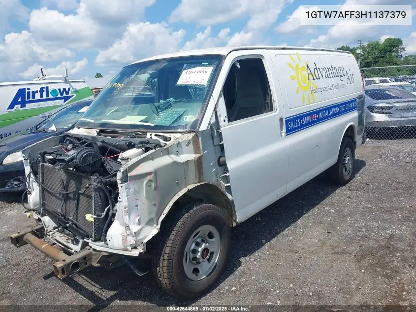 2017 GMC Savana 2500 Work Van VIN: 1GTW7AFF3H1137379 Lot: 42644859