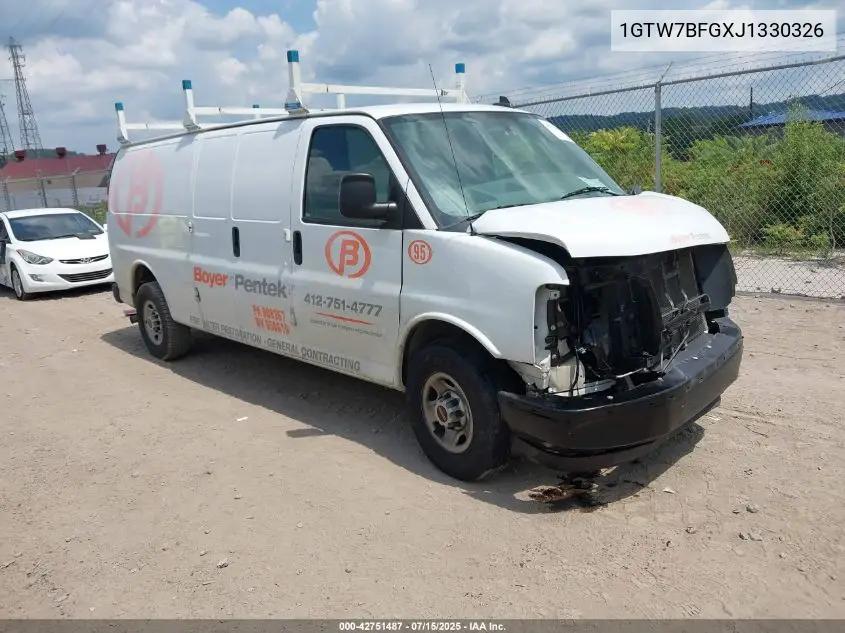 2018 GMC Savana 2500 Work Van VIN: 1GTW7BFGXJ1330326 Lot: 42751487