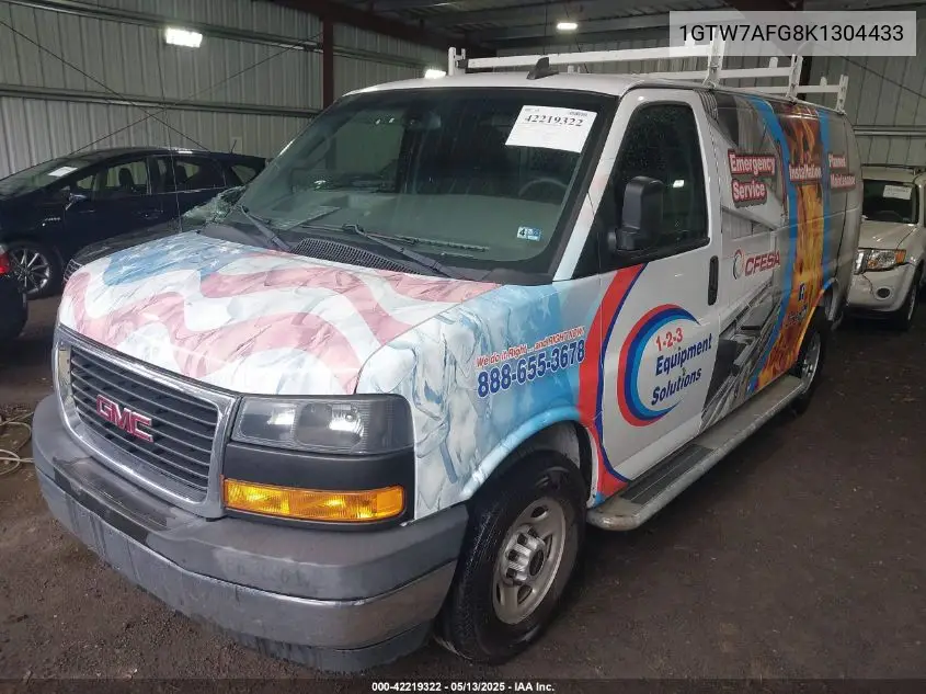 2019 GMC Savana 2500 Work Van VIN: 1GTW7AFG8K1304433 Lot: 42219322