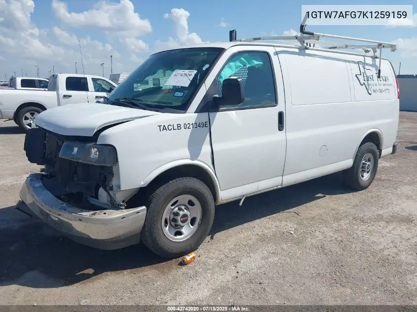 2019 GMC Savana 2500 Work Van VIN: 1GTW7AFG7K1259159 Lot: 42742020