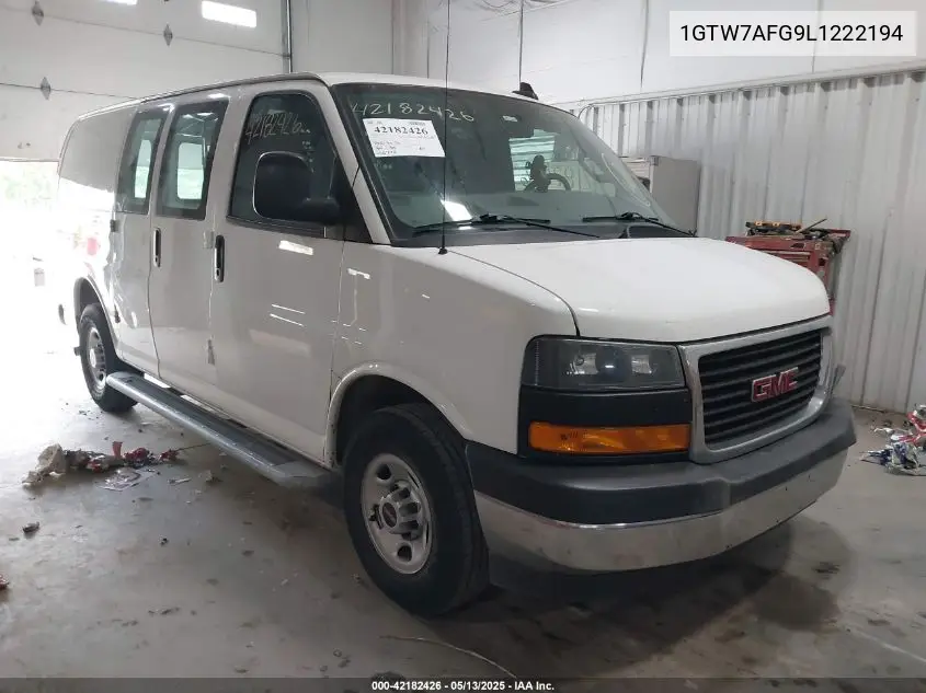 2020 GMC Savana Cargo Rwd 2500 Regular Wheelbase Work Van VIN: 1GTW7AFG9L1222194 Lot: 42182426