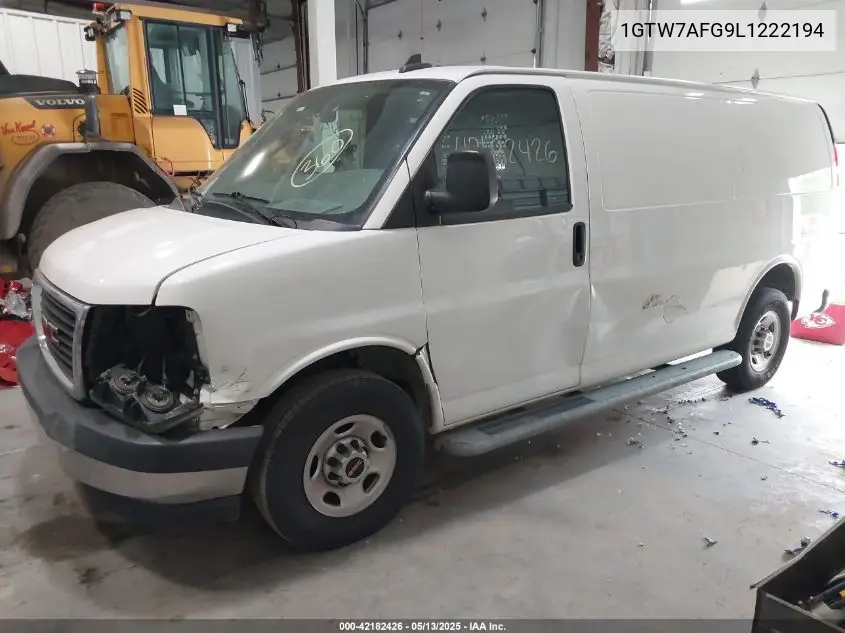 2020 GMC Savana Cargo Rwd 2500 Regular Wheelbase Work Van VIN: 1GTW7AFG9L1222194 Lot: 42182426