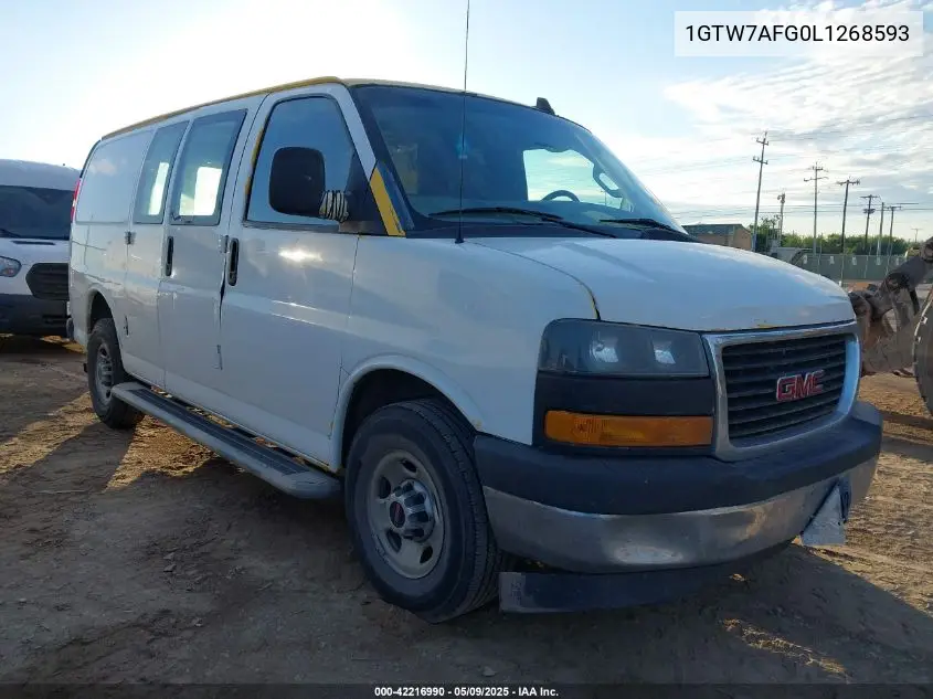 2020 GMC Savana Cargo Rwd 2500 Regular Wheelbase Work Van VIN: 1GTW7AFG0L1268593 Lot: 42216990