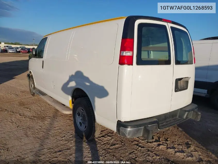 2020 GMC Savana Cargo Rwd 2500 Regular Wheelbase Work Van VIN: 1GTW7AFG0L1268593 Lot: 42216990