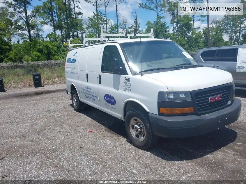 2021 GMC Savana Cargo Rwd 2500 Regular Wheelbase Work Van VIN: 1GTW7AFPXM1196366 Lot: 42625954