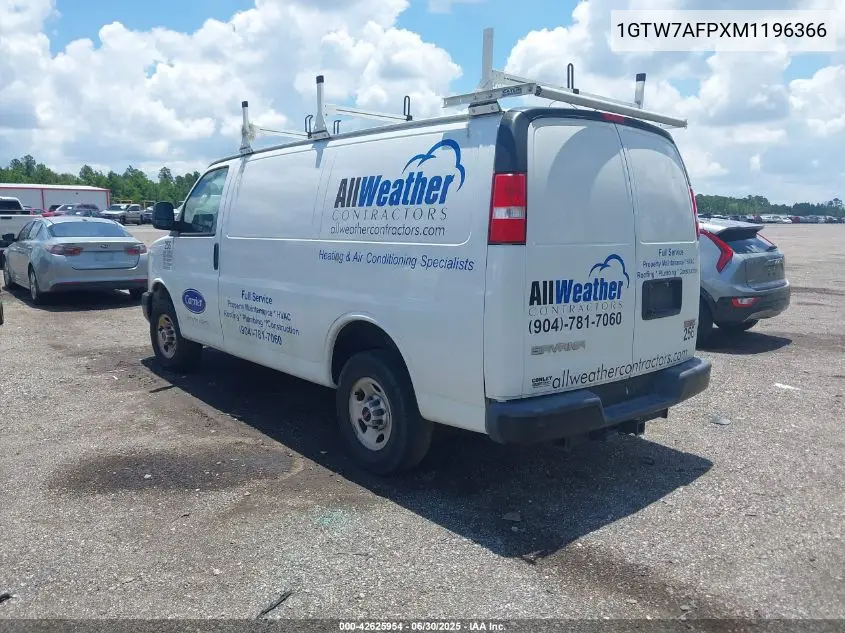 2021 GMC Savana Cargo Rwd 2500 Regular Wheelbase Work Van VIN: 1GTW7AFPXM1196366 Lot: 42625954