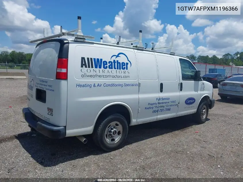 2021 GMC Savana Cargo Rwd 2500 Regular Wheelbase Work Van VIN: 1GTW7AFPXM1196366 Lot: 42625954