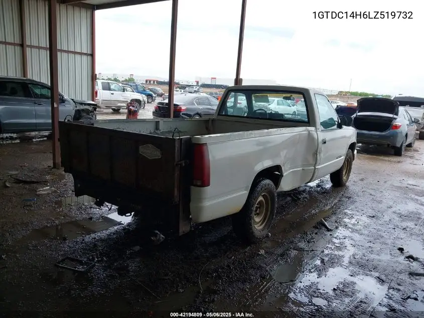 1990 GMC Sierra C1500 VIN: 1GTDC14H6LZ519732 Lot: 42194809