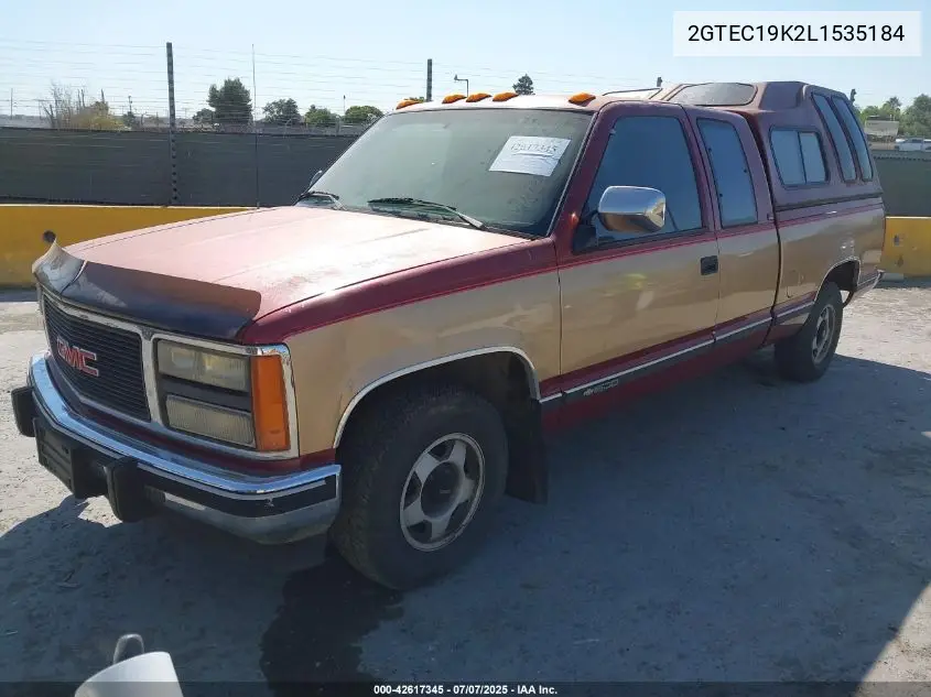1990 GMC Sierra C1500 VIN: 2GTEC19K2L1535184 Lot: 42617345