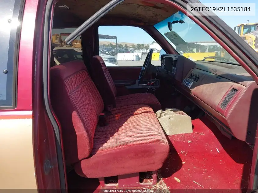 1990 GMC Sierra C1500 VIN: 2GTEC19K2L1535184 Lot: 42617345