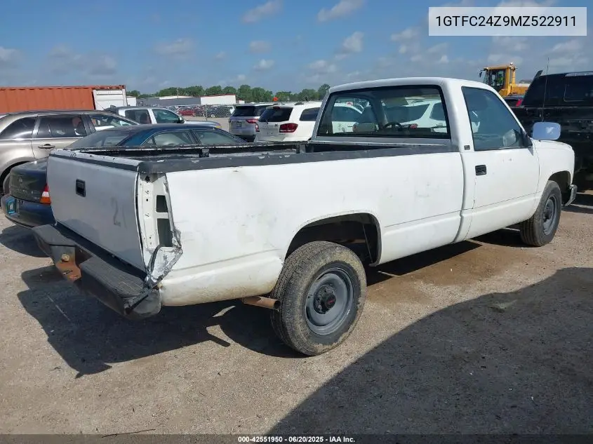1991 GMC Sierra C2500 VIN: 1GTFC24Z9MZ522911 Lot: 42551950