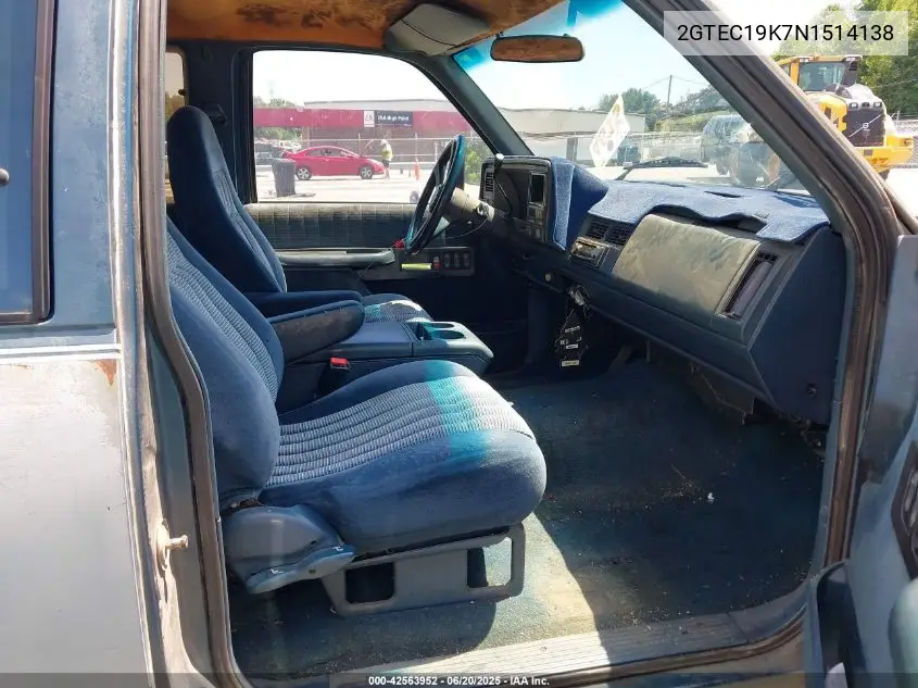 1992 GMC Sierra C1500 VIN: 2GTEC19K7N1514138 Lot: 42563952