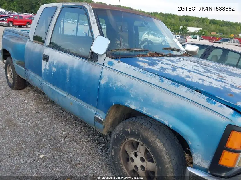 1992 GMC Sierra C1500 VIN: 2GTEC19K4N1538882 Lot: 42582383