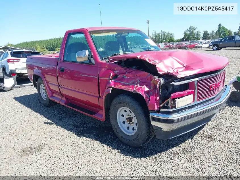 1993 GMC Sierra C1500 VIN: 1GDDC14K0PZ545417 Lot: 42170823