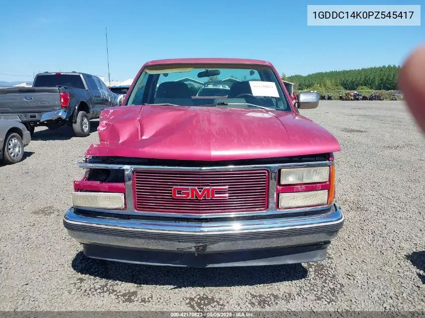 1993 GMC Sierra C1500 VIN: 1GDDC14K0PZ545417 Lot: 42170823