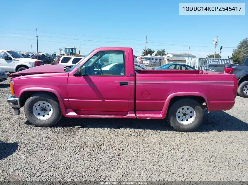 1993 GMC Sierra C1500 VIN: 1GDDC14K0PZ545417 Lot: 42170823