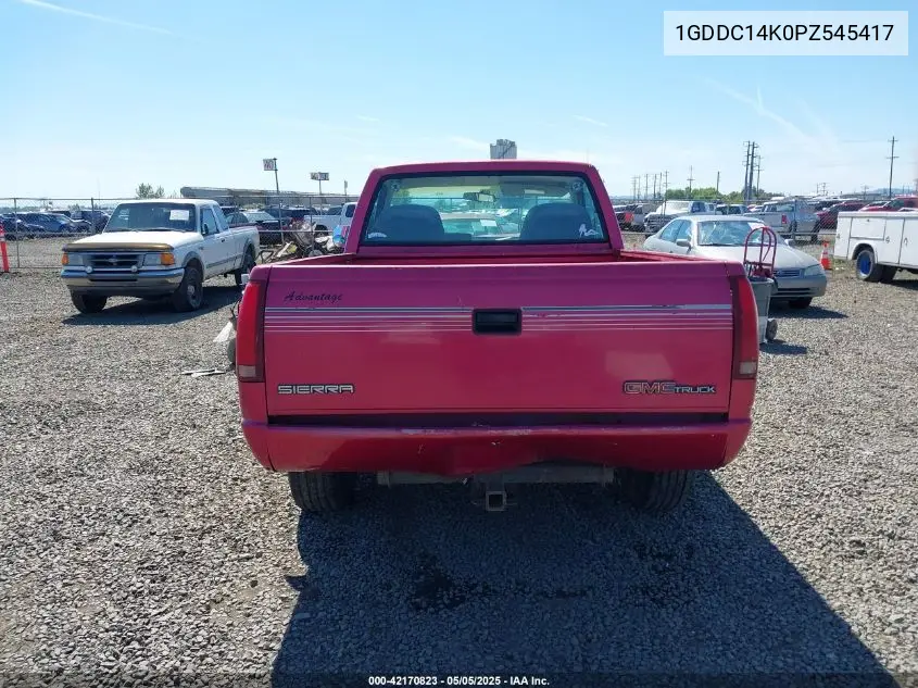 1993 GMC Sierra C1500 VIN: 1GDDC14K0PZ545417 Lot: 42170823