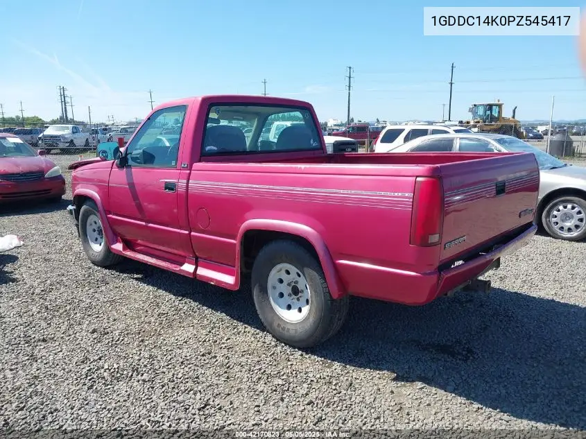 1993 GMC Sierra C1500 VIN: 1GDDC14K0PZ545417 Lot: 42170823