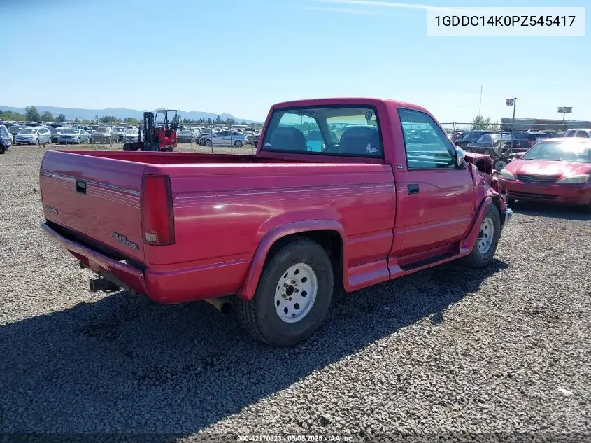 1993 GMC Sierra C1500 VIN: 1GDDC14K0PZ545417 Lot: 42170823