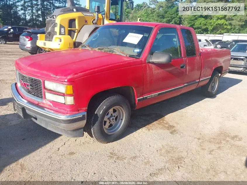 1995 GMC Sierra C1500 VIN: 2GTEC19K1S1587792 Lot: 42213611