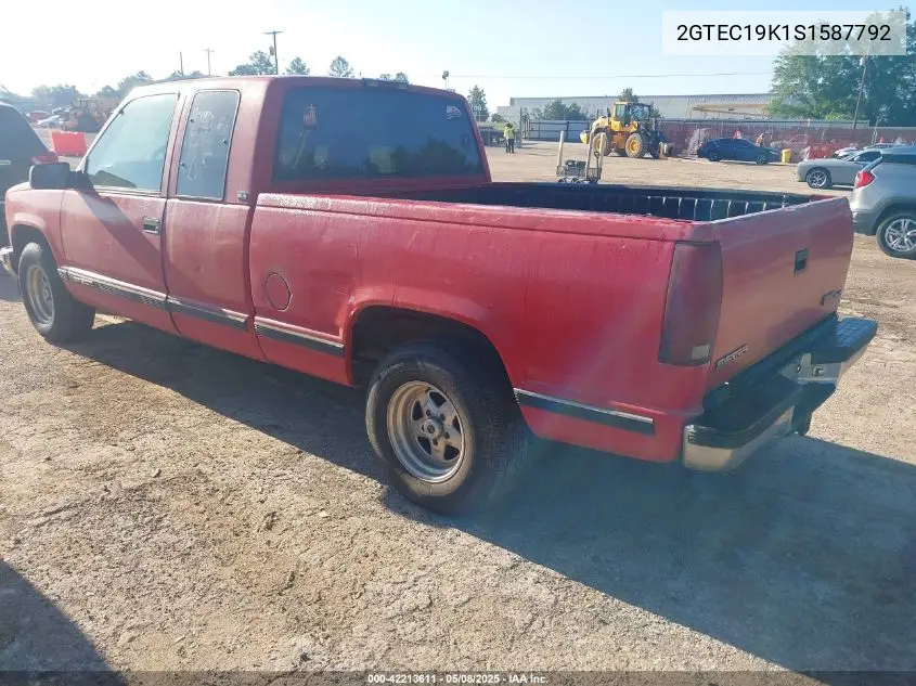 1995 GMC Sierra C1500 VIN: 2GTEC19K1S1587792 Lot: 42213611