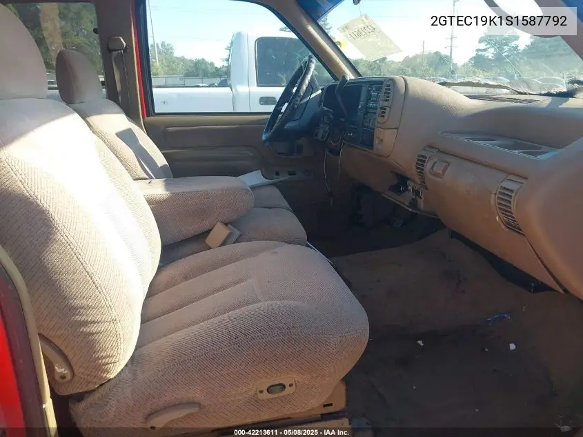 1995 GMC Sierra C1500 VIN: 2GTEC19K1S1587792 Lot: 42213611