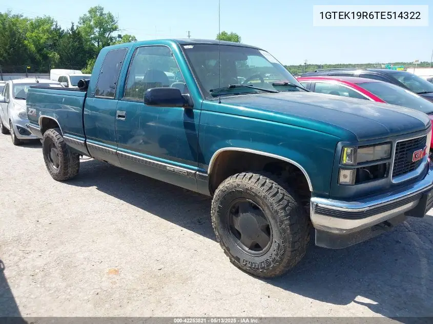 1996 GMC Sierra K1500 VIN: 1GTEK19R6TE514322 Lot: 42253821