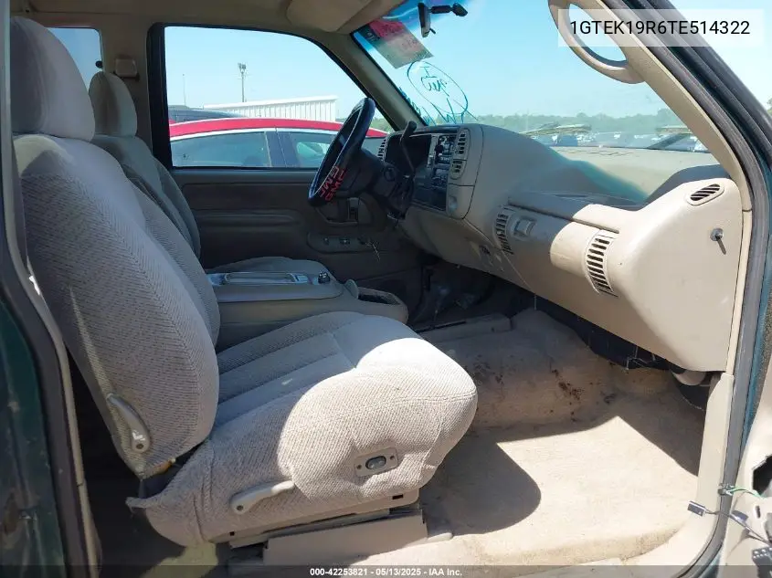 1996 GMC Sierra K1500 VIN: 1GTEK19R6TE514322 Lot: 42253821