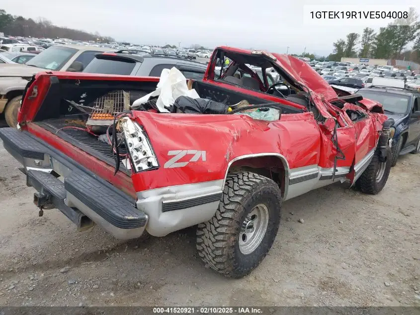 1997 GMC Sierra 1500 Sl Wideside VIN: 1GTEK19R1VE504008 Lot: 41520921