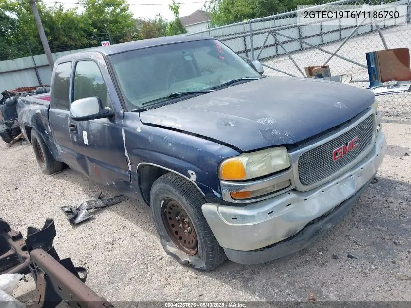 2000 GMC Sierra 1500 Sle VIN: 2GTEC19T6Y1186790 Lot: 42267676