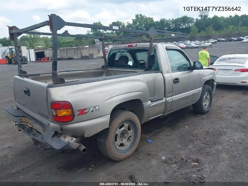 2000 GMC Sierra 1500 Sle VIN: 1GTEK14T7YZ356642 Lot: 42623701