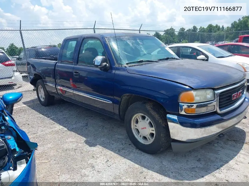 2001 GMC Sierra 1500 Sle VIN: 2GTEC19V711166877 Lot: 42587631