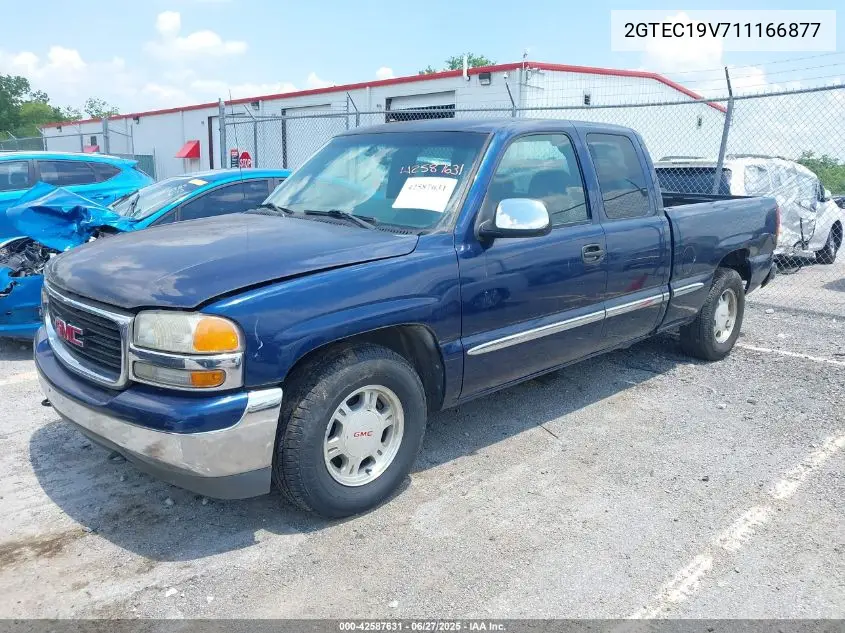 2001 GMC Sierra 1500 Sle VIN: 2GTEC19V711166877 Lot: 42587631