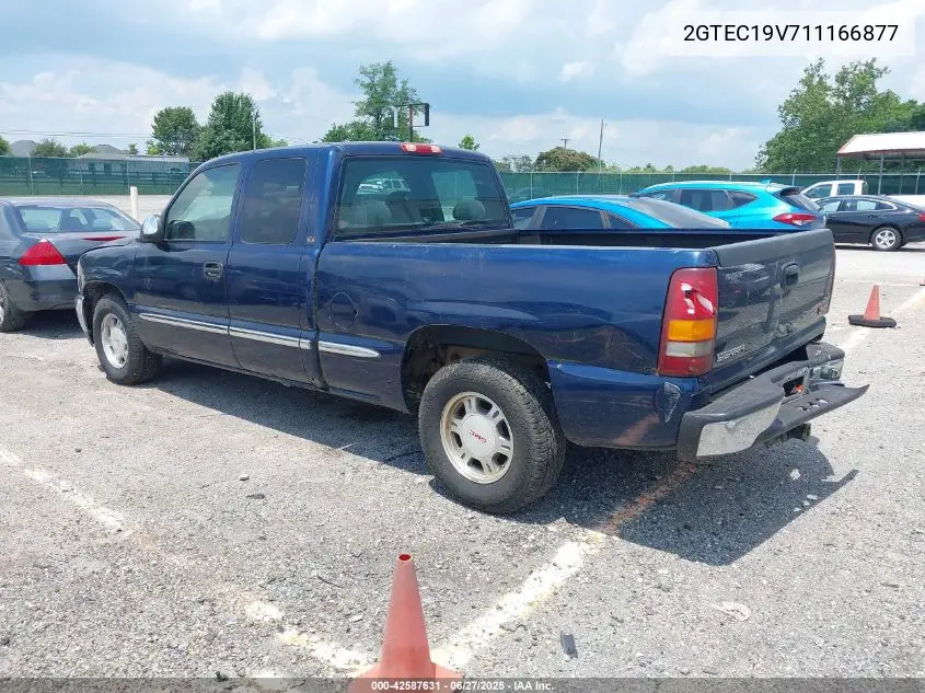 2001 GMC Sierra 1500 Sle VIN: 2GTEC19V711166877 Lot: 42587631