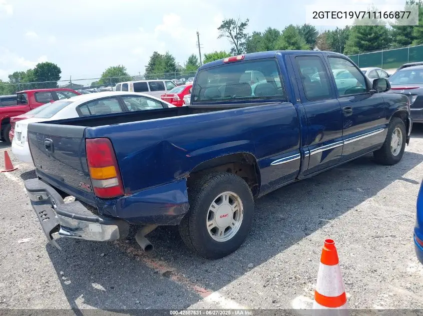 2001 GMC Sierra 1500 Sle VIN: 2GTEC19V711166877 Lot: 42587631