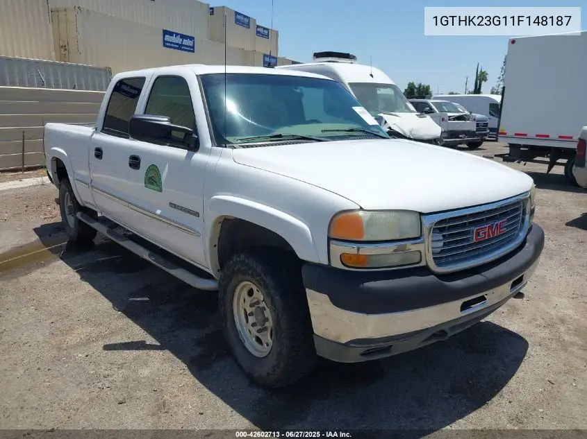 2001 GMC Sierra 2500Hd Sle VIN: 1GTHK23G11F148187 Lot: 42602713