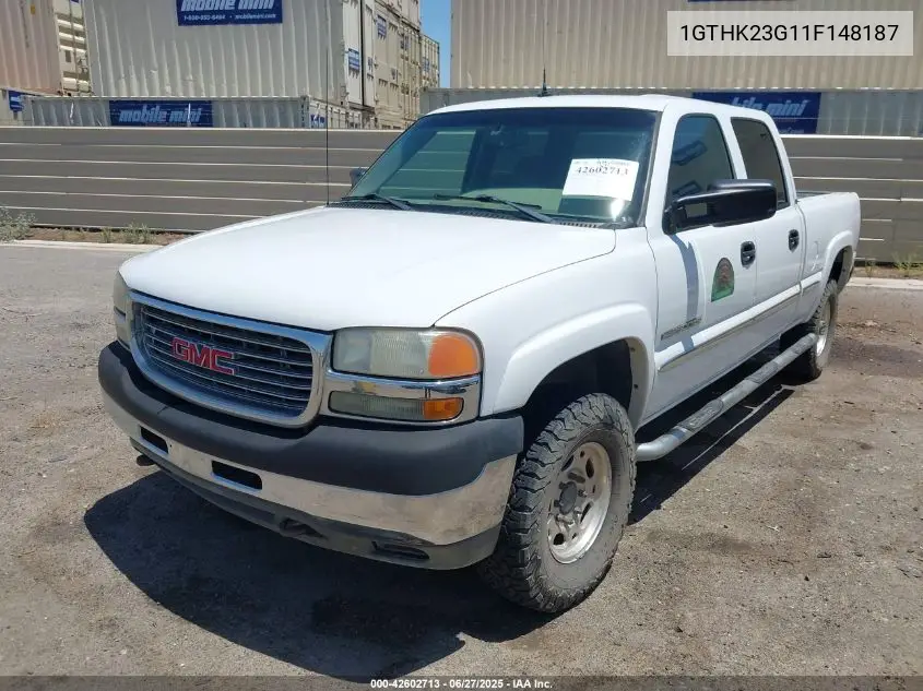 2001 GMC Sierra 2500Hd Sle VIN: 1GTHK23G11F148187 Lot: 42602713