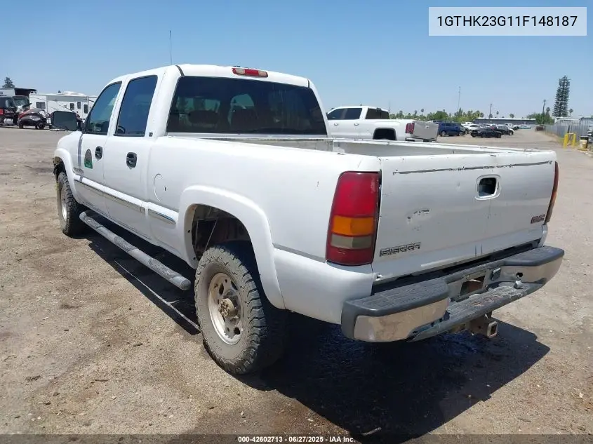 2001 GMC Sierra 2500Hd Sle VIN: 1GTHK23G11F148187 Lot: 42602713
