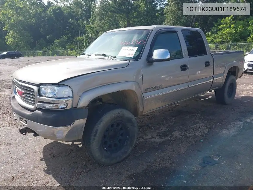 2001 GMC Sierra K2500 Heavy Duty VIN: 1GTHK23U01F189674 Lot: 42612523