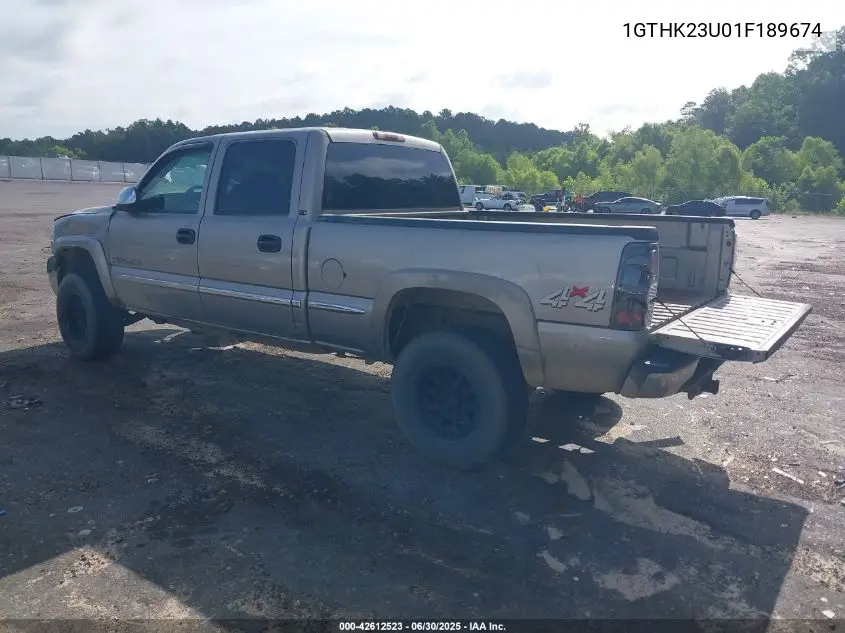 2001 GMC Sierra K2500 Heavy Duty VIN: 1GTHK23U01F189674 Lot: 42612523