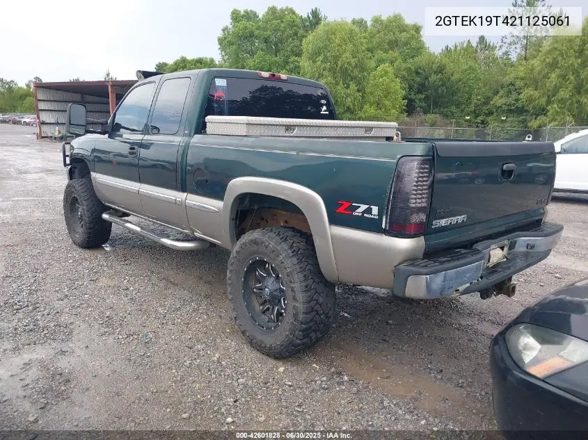 2002 GMC Sierra 1500 Sle VIN: 2GTEK19T421125061 Lot: 42601828