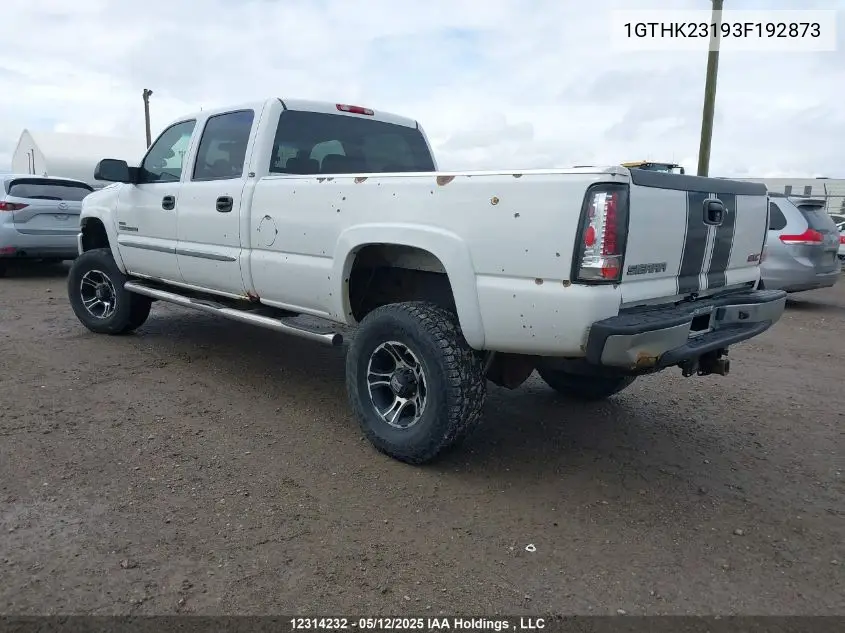 2003 GMC Sierra K2500 Heavy Duty VIN: 1GTHK23193F192873 Lot: 12314232