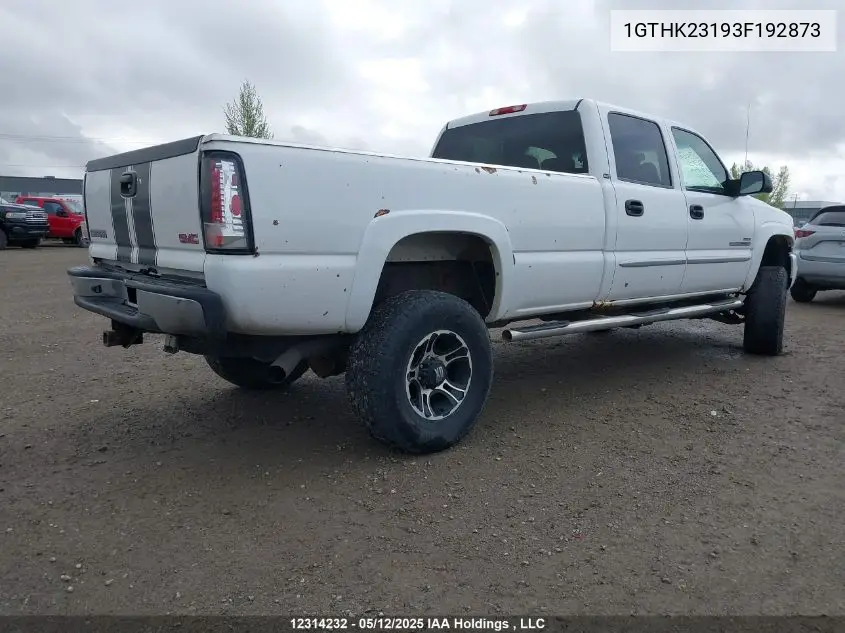 2003 GMC Sierra K2500 Heavy Duty VIN: 1GTHK23193F192873 Lot: 12314232