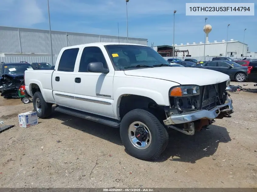 2003 GMC Sierra 2500Hd Sle VIN: 1GTHC23U53F144794 Lot: 42252861