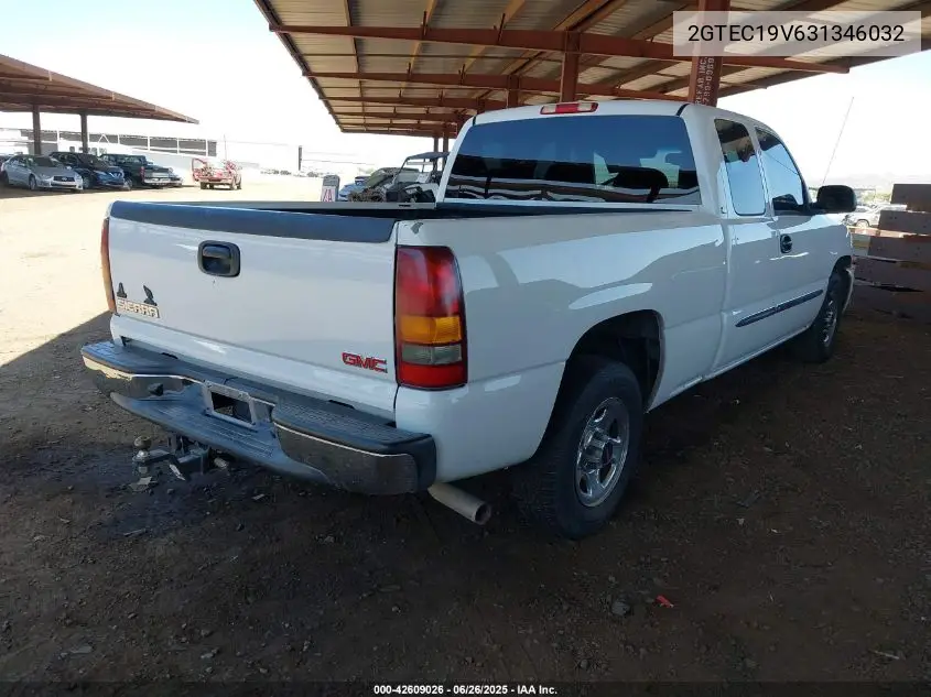 2003 GMC Sierra 1500 Sle VIN: 2GTEC19V631346032 Lot: 42609026
